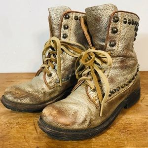 Cool punk style leather boots